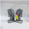 Image 1 : PAIR OF VINTAGE MARBLE HORSE SHAPED BOOKENDS