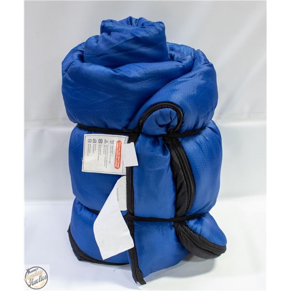 VENTURA SLEEPING BAG BLUE AND BLACK FULL SIZE