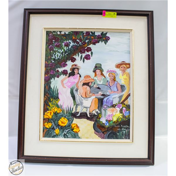 2003 FRAMED PAINTING GARDEN BRIDEL SHOW M.FM.LULLA