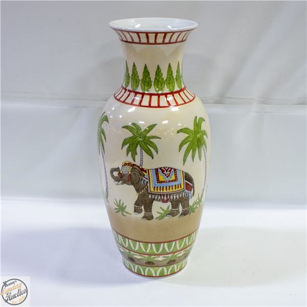LARGE ELEPHANT VASE 16" X 7" ROUND