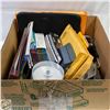 Image 1 : LARGE BOX OF OFFICE SUPPLIES INCL. ENVELOPES,