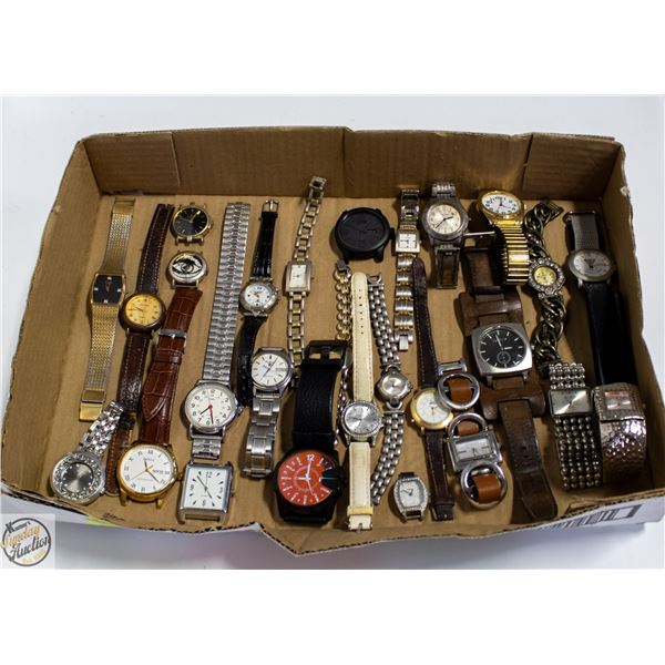 27 USED WATCHES ALL SOLD AS IS FOR PARTS/REPAIRS