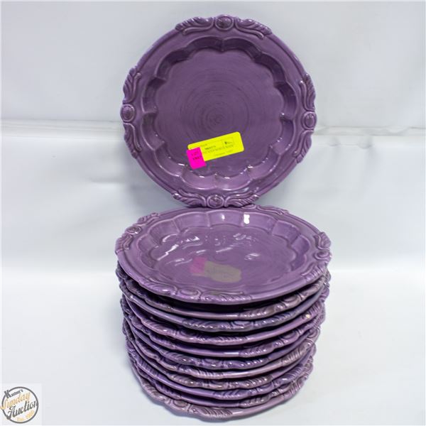 12 X 9" MAUVE SOUP BOWLS, MADE IN ITALY
