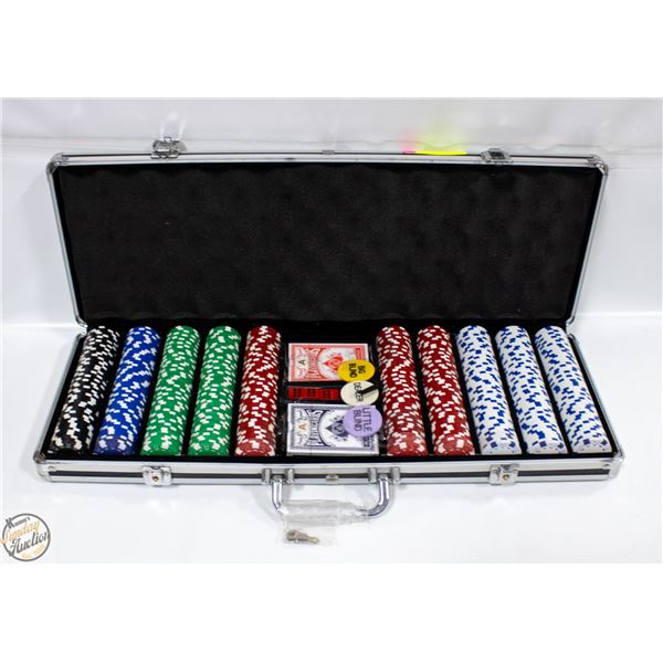 NEW 500 POKER SET CHIPS 11.5G NEW 2 DECKS,