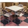 Image 1 : VINTAGE COOEY FOLDING CARD TABLE & CHAIRS