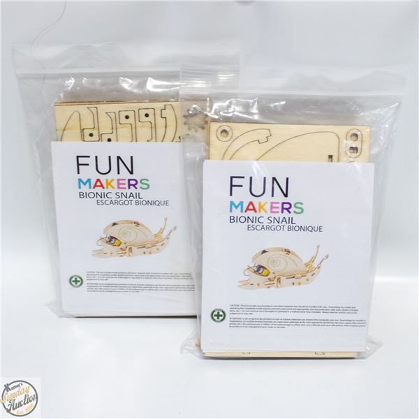 2 X BIONIC SNAIL BUILDERS KITS WITH MOTORS