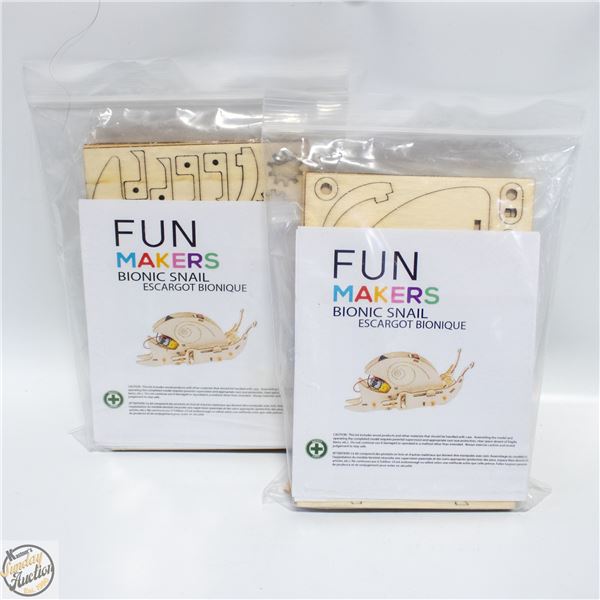 2 X BIONIC SNAIL BUILDERS KITS WITH MOTORS