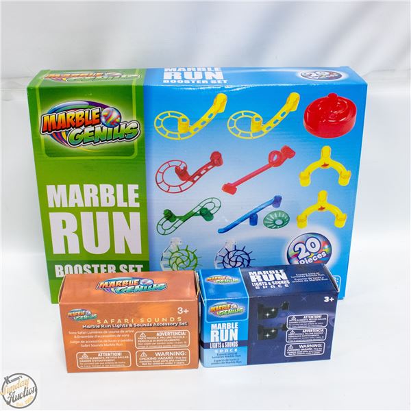 3 MARBLE GENUIS MARBLE RUN BOOSTER, LIGHTS+ SOUNDS