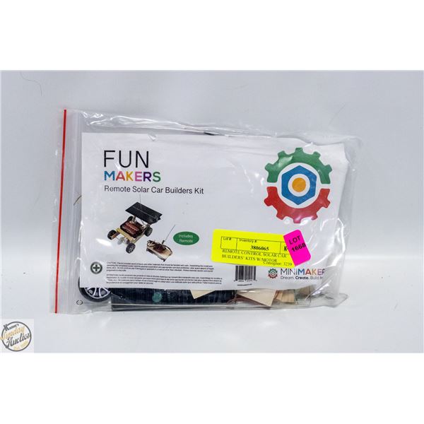 REMOTE CONTROL SOLAR CAR BUILDERS’ KITS W/MOTOR