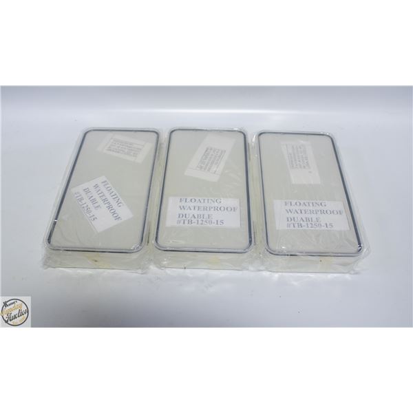 3 FLOATING WATERPROOF FISHING TACKLE BOXES