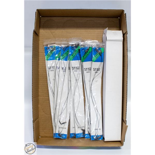 12X3-12" NYLON COATED FISHING LEAFERS 30LB TEST