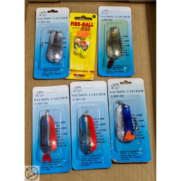 6 ASSORTED FISHING LURES
