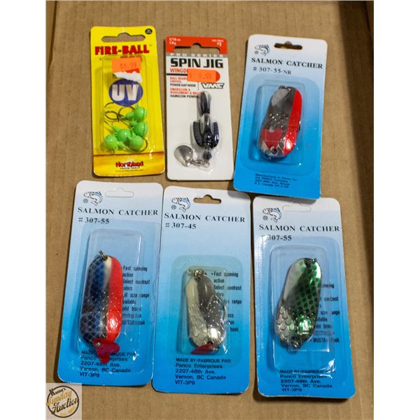6 ASSORTED FISHING LURES