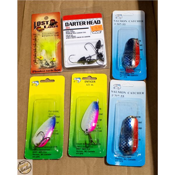 6 ASSORTED FISHING LURES