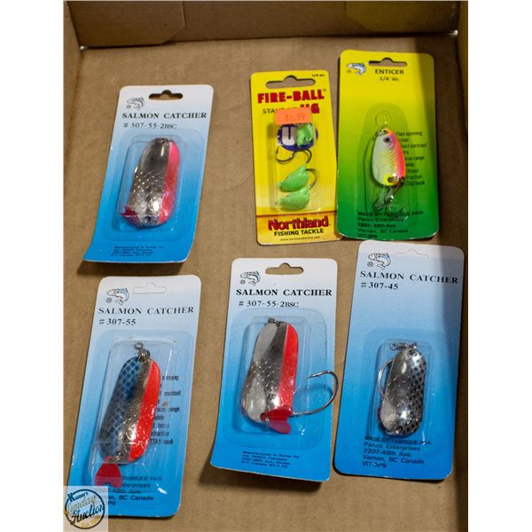 6 ASSORTED FISHING LURES