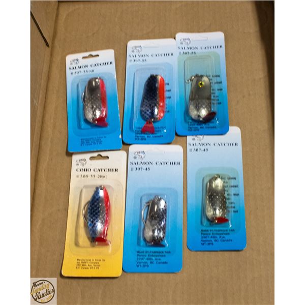 6 ASSORTED FISHING LURES