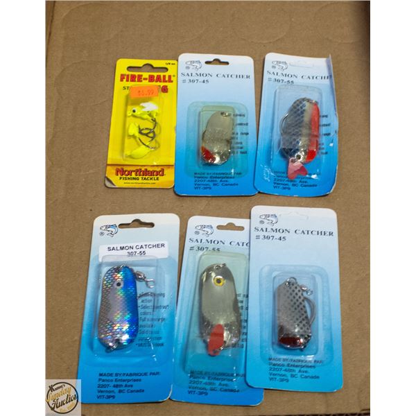 6 ASSORTED FISHING LURES