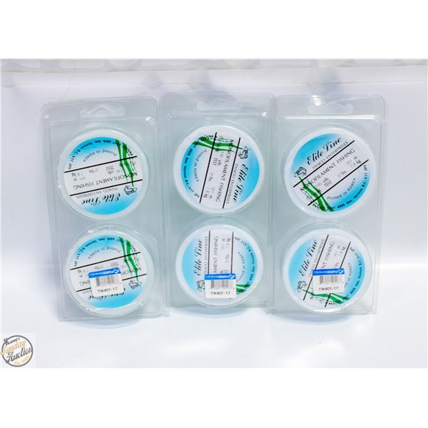 6X110 YARDS MONOFILAMENT FISHING LINE 17LB TEST