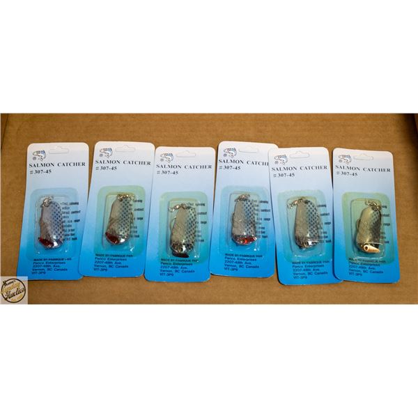 6 X 307-45 BLUE/SILVER SCALE FISHING LURES