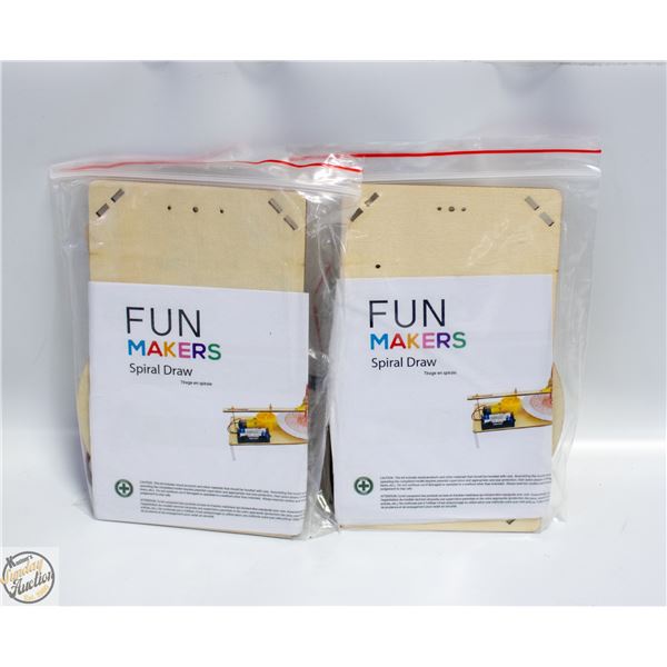 2 SPIRAL DRAWING BUILDER KITS W/MOTORS AND MARKERS