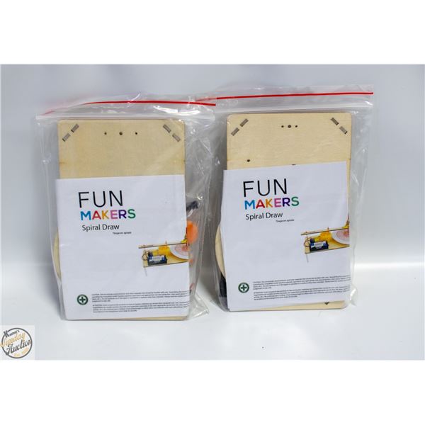2 SPIRAL DRAWING BUILDER KITS W/MOTORS AND MARKERS