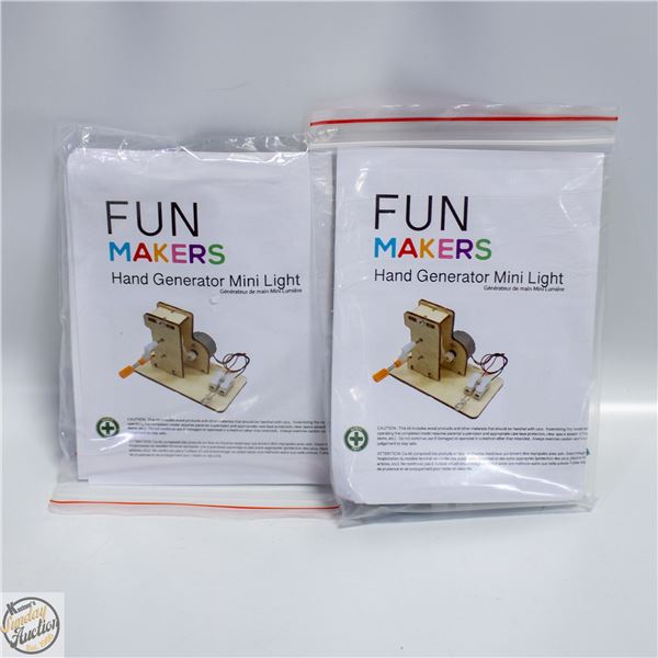 2 HAND GENERATOR MINI LIGHT BULIDER KITS