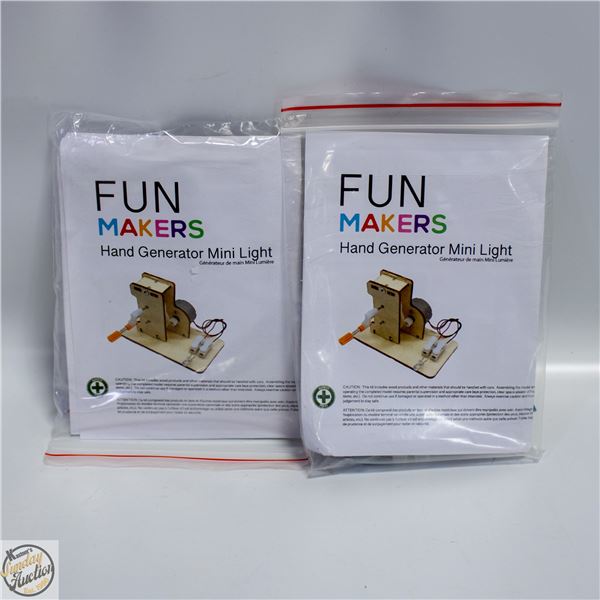 2 HAND GENERATOR MINI LIGHT BULIDER KITS