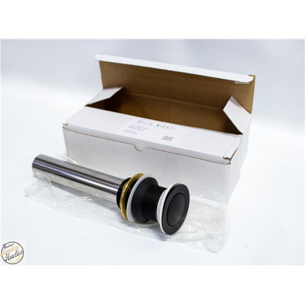 2 OLLIE NICKEL POPUP DRAINS MATTE BLACK