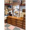 Image 1 : VINTAGE 9 DRAWER DRESSER W/MIRROR