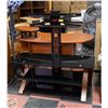 Image 1 : METAL/GLASS TV STAND W/ BUILT IN TV MOUNT