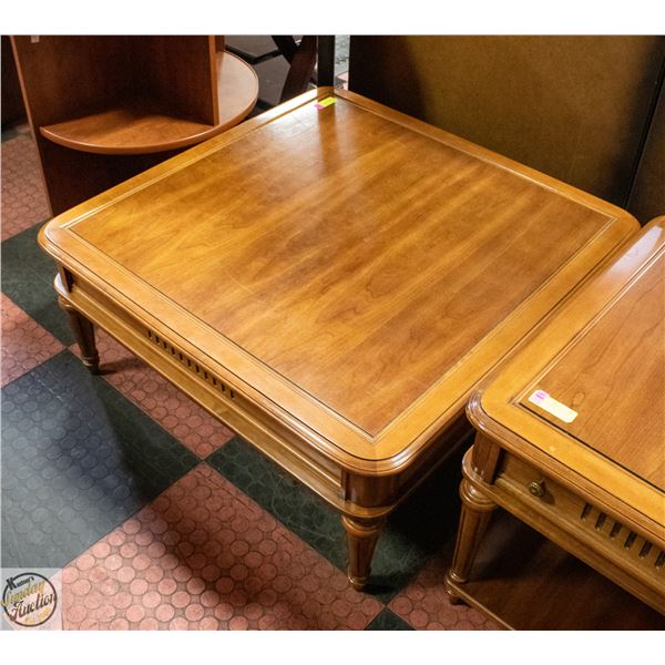 KROEHLER WOOD COFFEE TABLE- 36 X 36 X 16