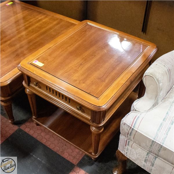 MAHOGANY COFFEE TABLE- 34" X 34" X 16"- MADE IN