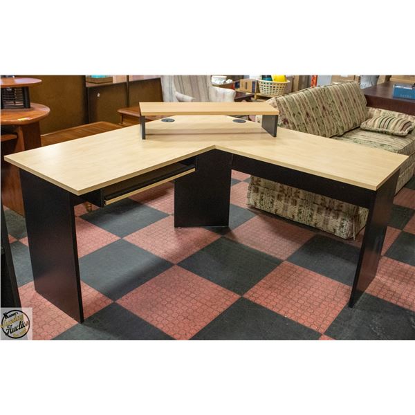 WOOD CORNER DESK- 60" X 32" X 25"