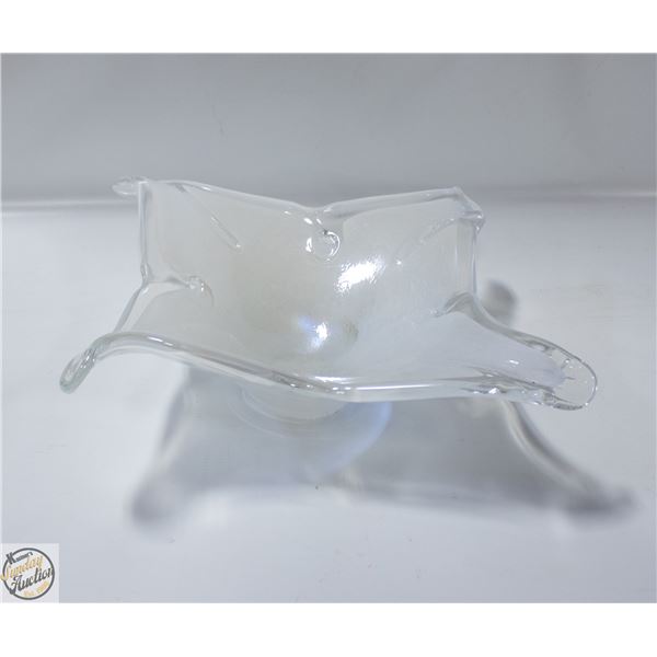 MURANO STYLE “SPLASH” TWISTED CORNER DISH