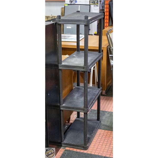 4 TIER RESIN SHELF UNIT H-51.5" W-12" L-24"