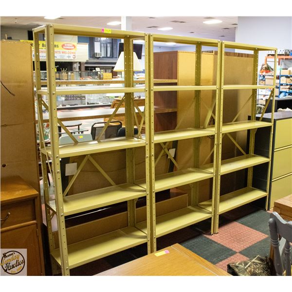METAL UTILITY SHELVING RACKS H-73" W-12" L-36"
