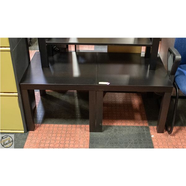 IKEA SIDE TABLES- BLACK- SET OF 2- 22 X 22 X 18