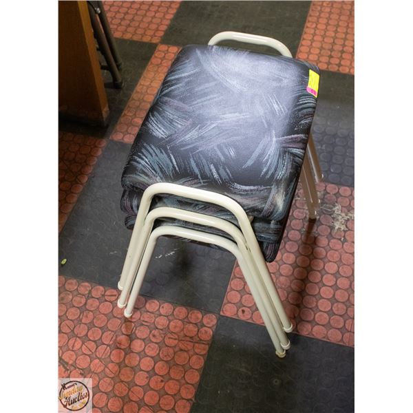 VINTAGE "PERFECT CHROME" STACKABLE STOOLS