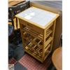 Image 1 : SOLID WOOD ROLLING KITCHEN WINE RACK/UTILITY