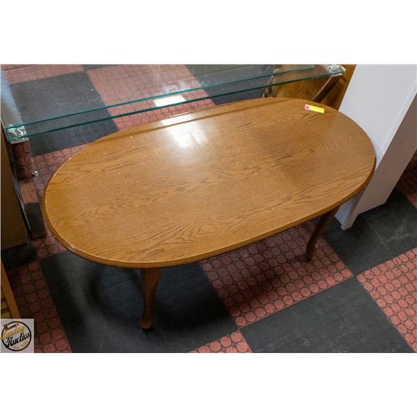 OVAL SOLID WOOD COFFEE TABLE
