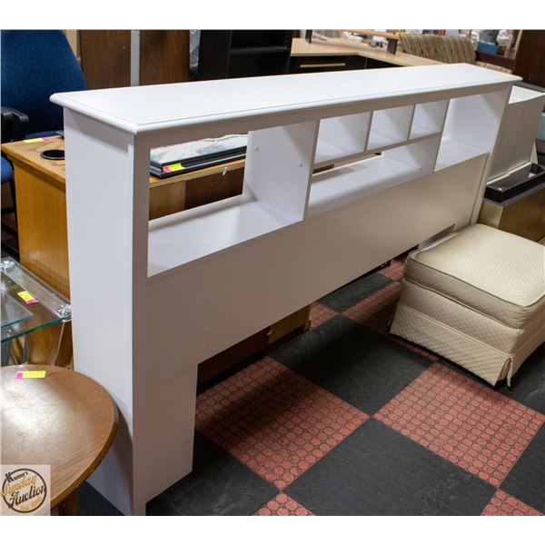 KING BED HEADBOARD (WHITE) H-42.5" W-11.5" L-82"