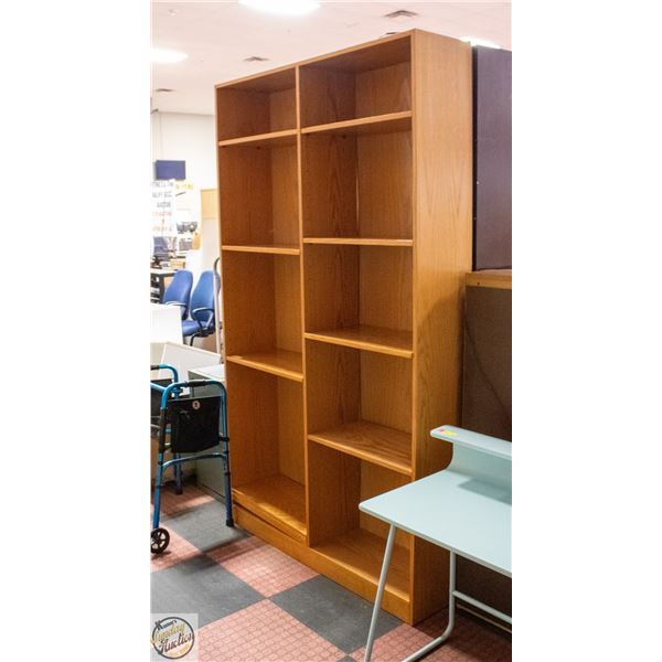 VINTAGE WOOD SHELVING UNIT- 84" X 48" X 12"