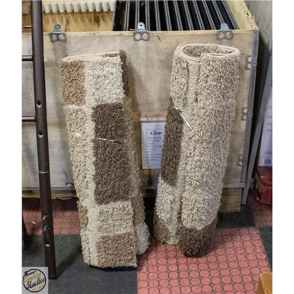 PAIR OF USED ENTRANCE CARPETS 18" X 30"