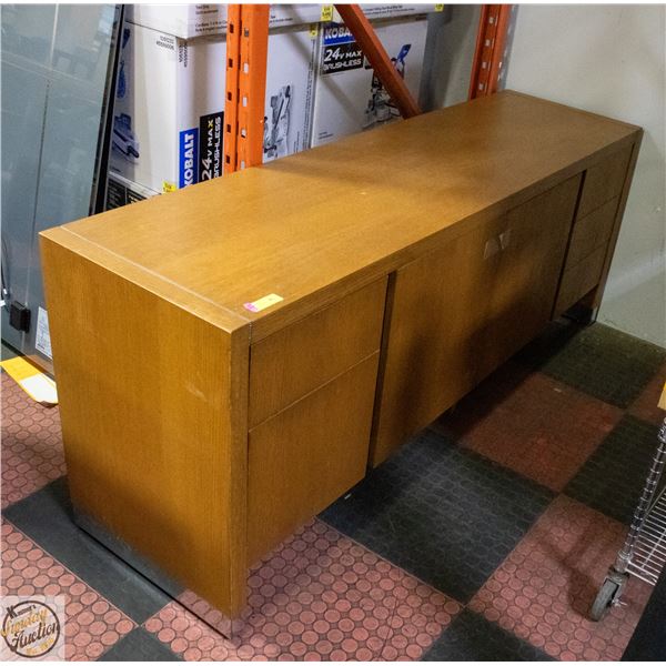 SOLID WOOD CREDENZA/SIDEBOARD 5 DRAWERS & CABINET