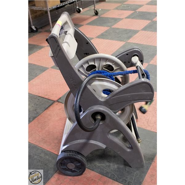 YARDWORKS WHEELED HOSE REEL CART W/ HOSE
