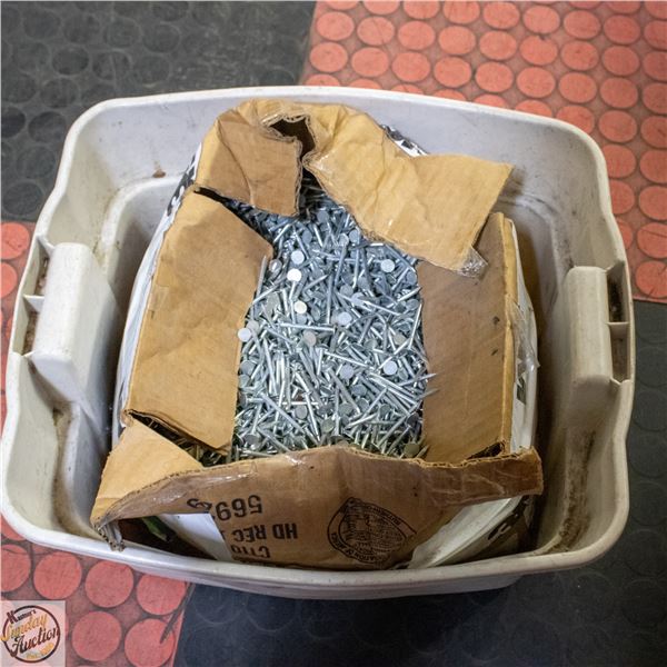 TOTE WITH FULL BOX OF 1 1/2" GALVANISED
