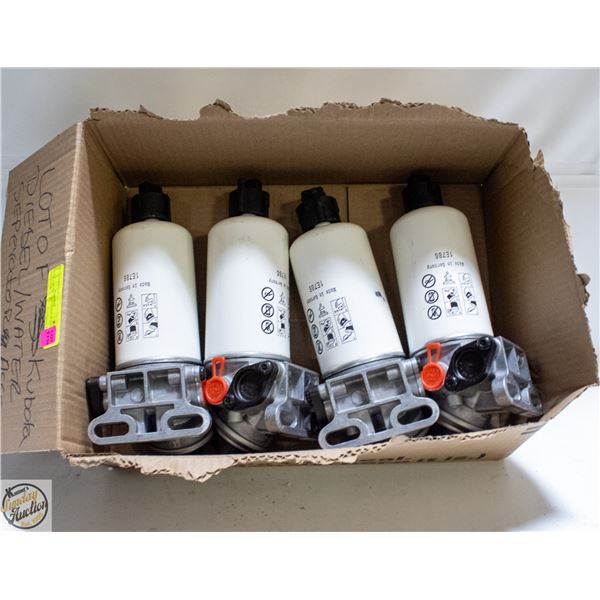 LOT OF 4 KUBOTA DIESEL WATER SEPARATOR