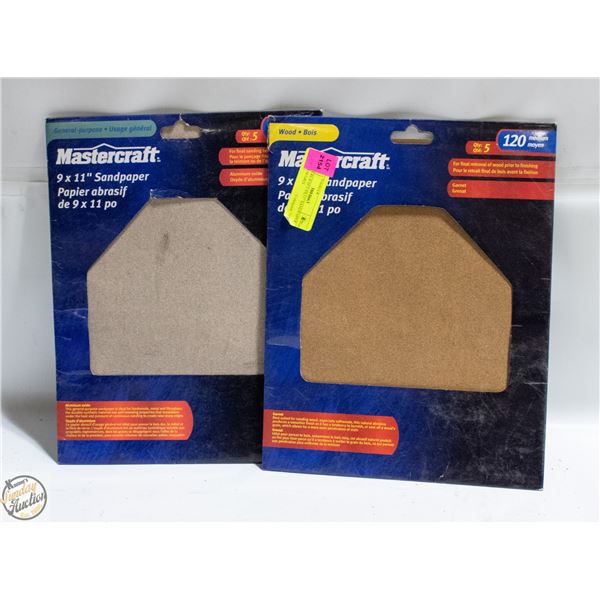 MASTERCRAFT 9X11" SANDPAPER 120 + 150 GRIT
