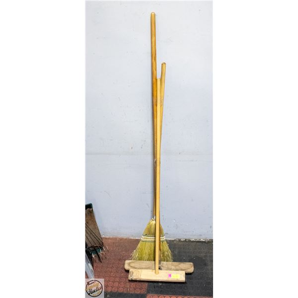 UTILITY/GARAGE BROOMS- LOT OF 3