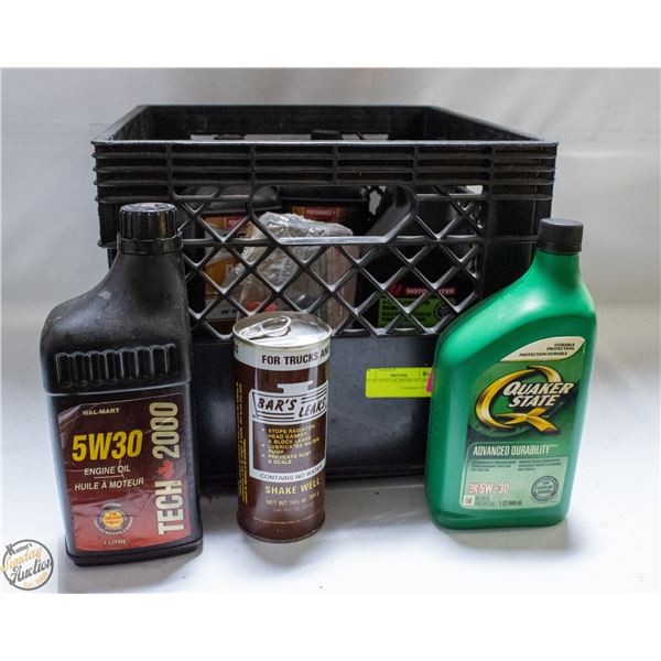 LOT OF AUTO OIL/BRAKE FLUIDS